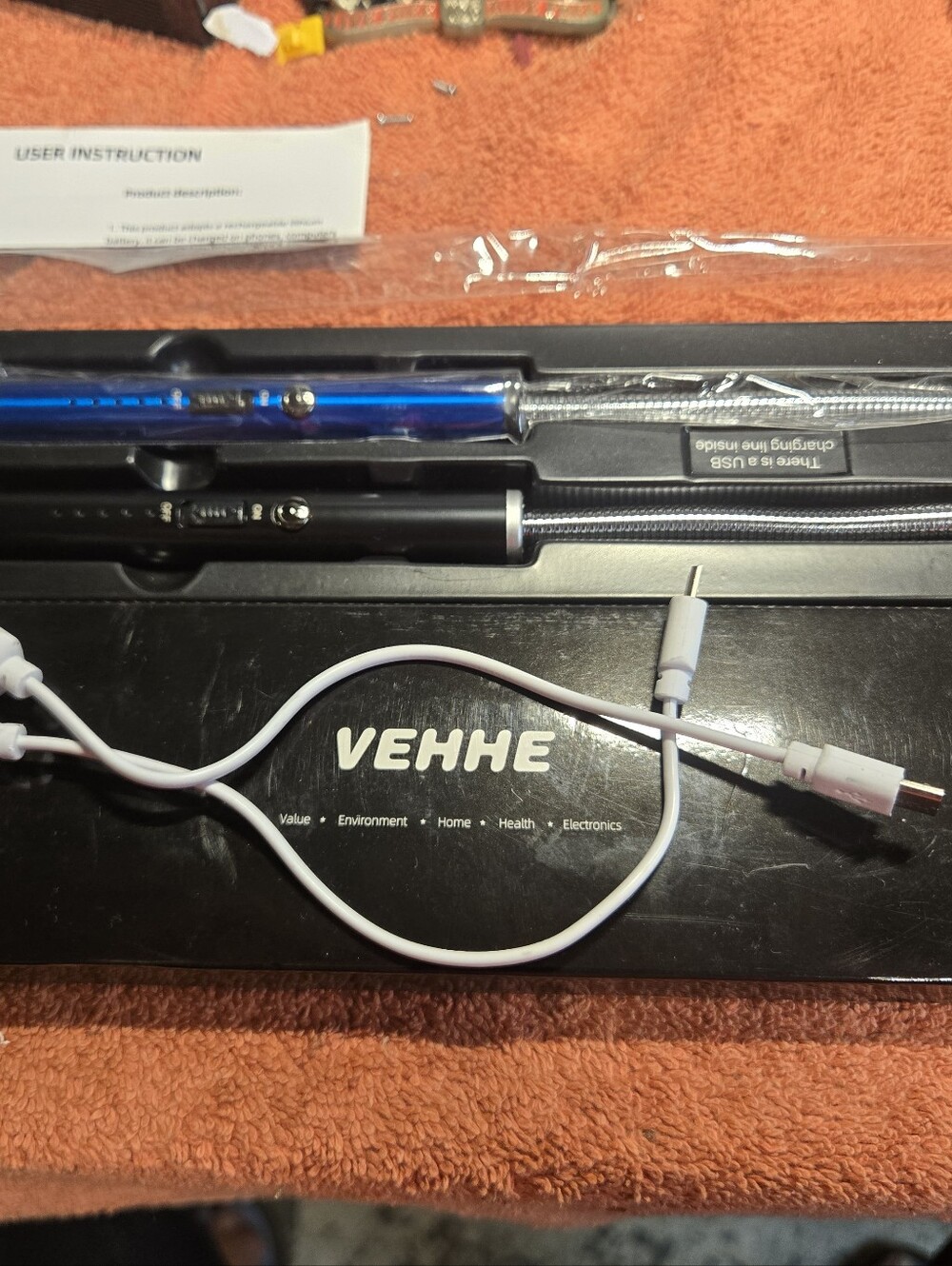 VEHHE 2-Piece Rechargeable Arc Lighter Set
